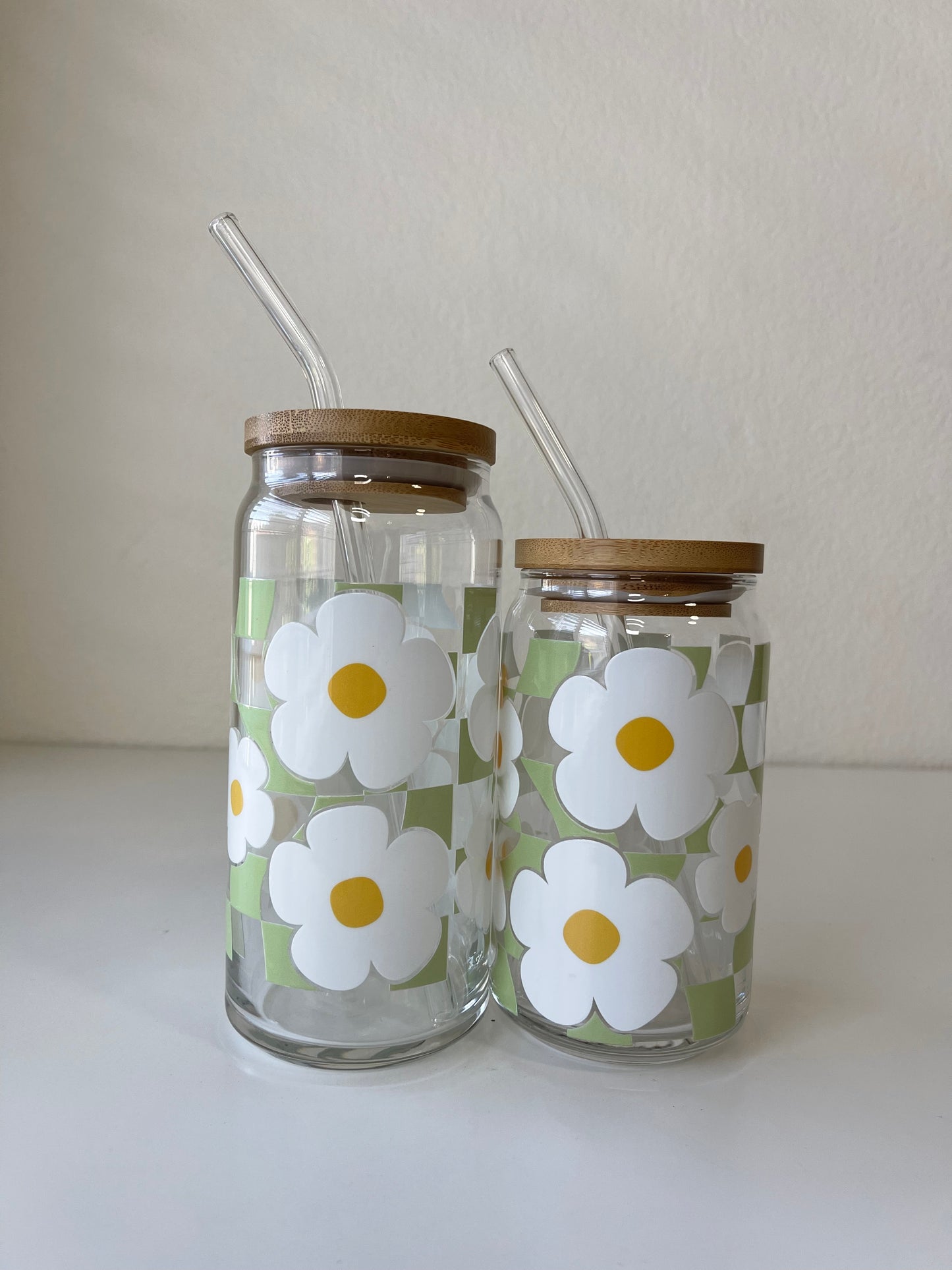 Green Checkered Daisies