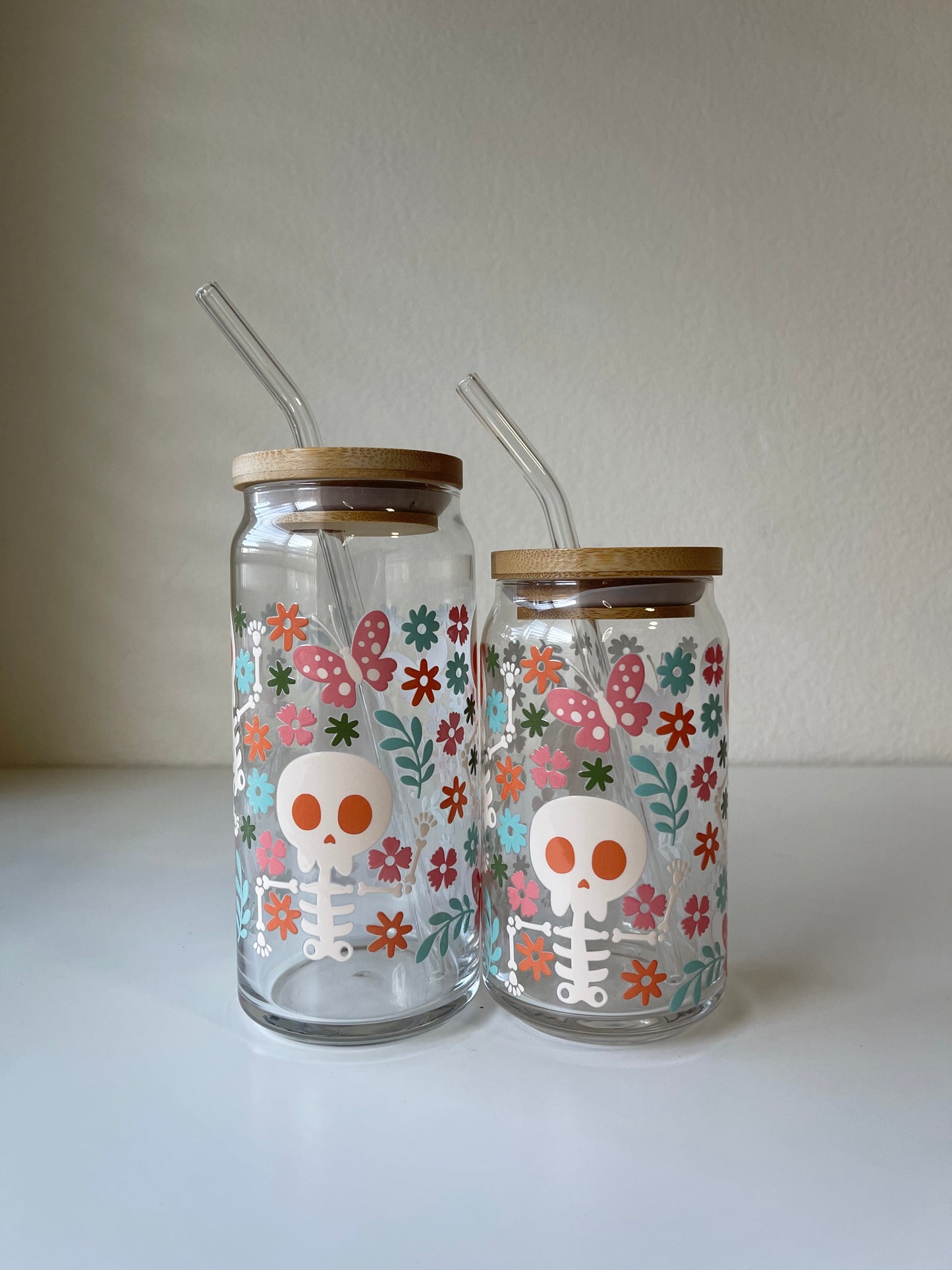 Flower & butterflies skellie