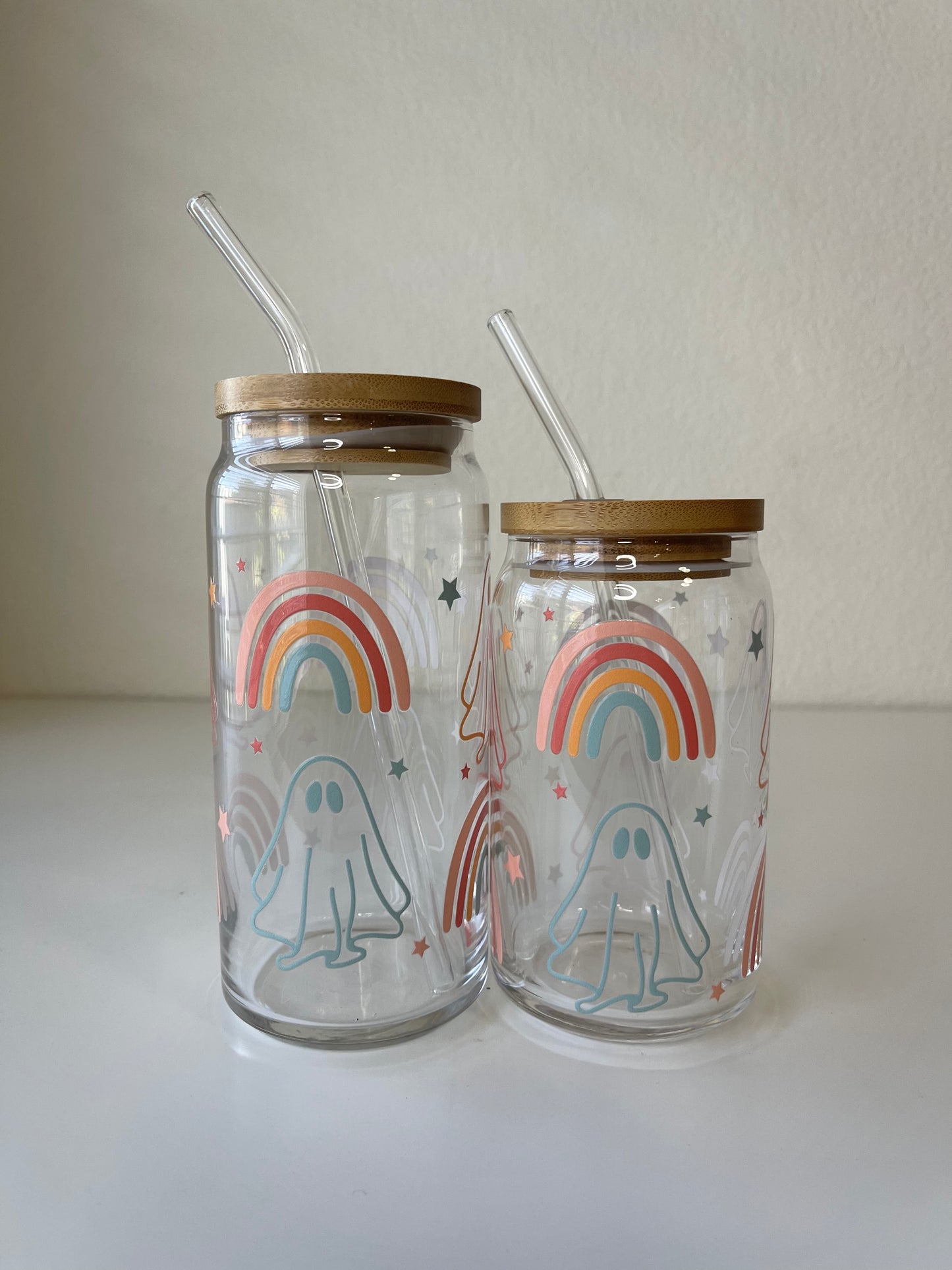 Cute rainbow ghosts