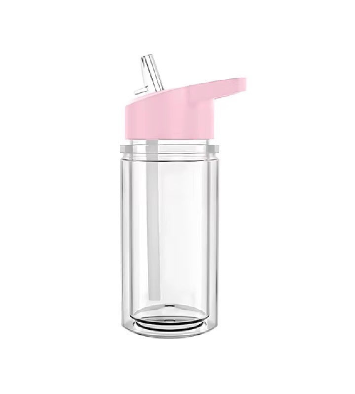 Light Pink Lid 10oz Acrylic/Plastic Kids Snowgloble