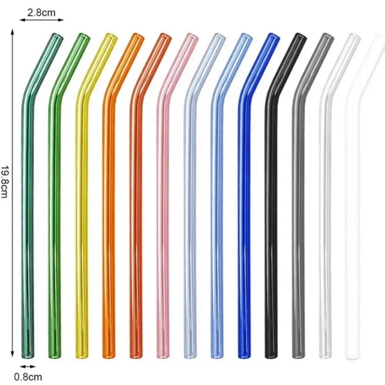 16oz Bent Straw Glass