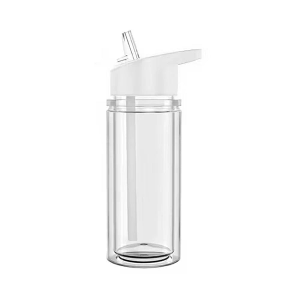 White Lid 10oz Acrylic/Plastic Kids Snowgloble