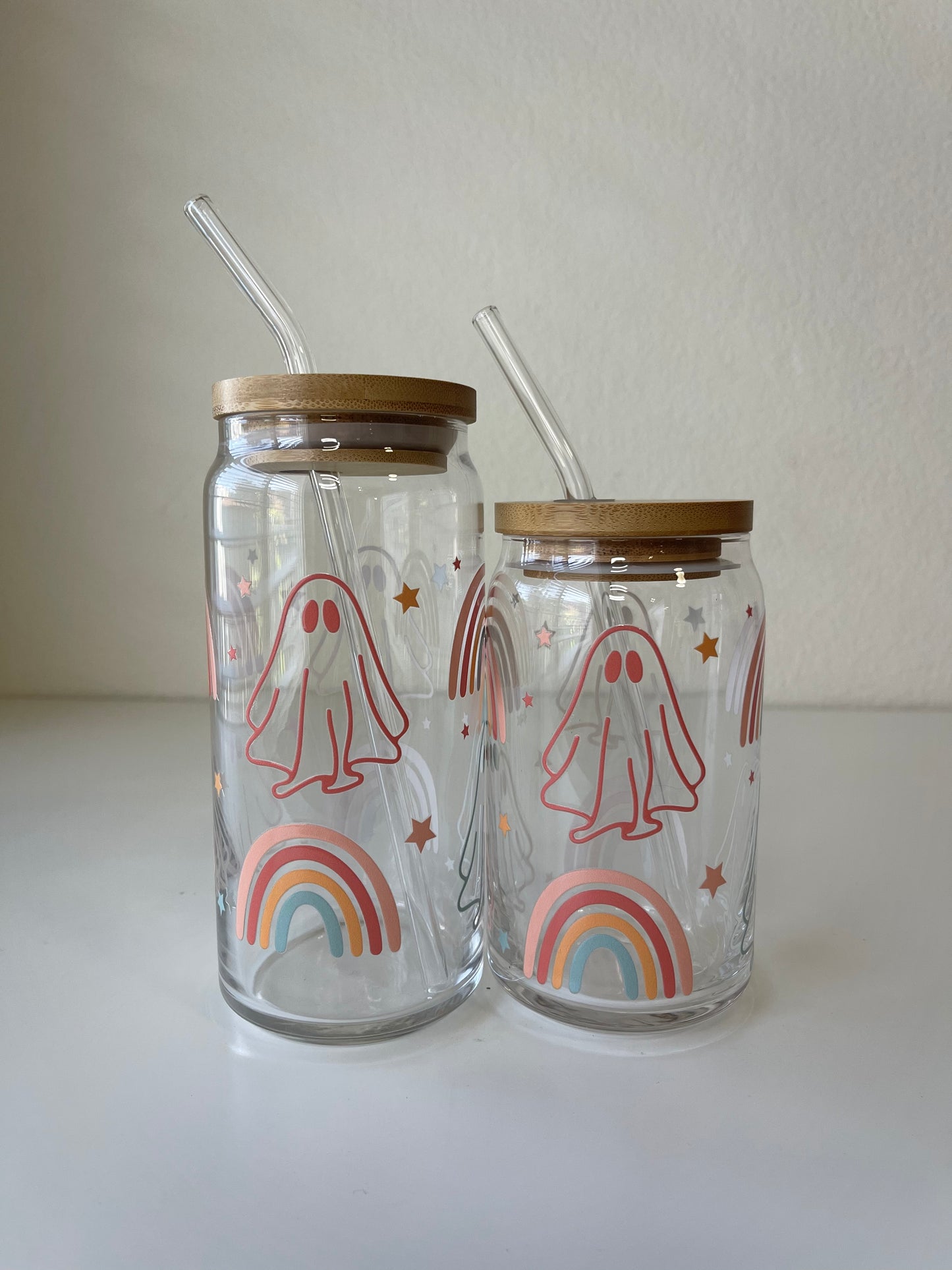 Cute rainbow ghosts