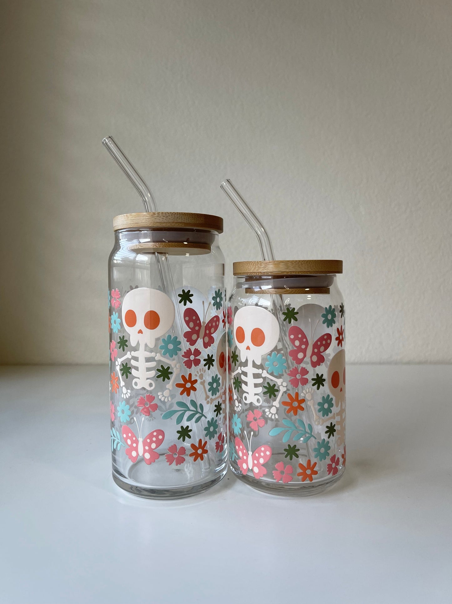 Flower & butterflies skellie