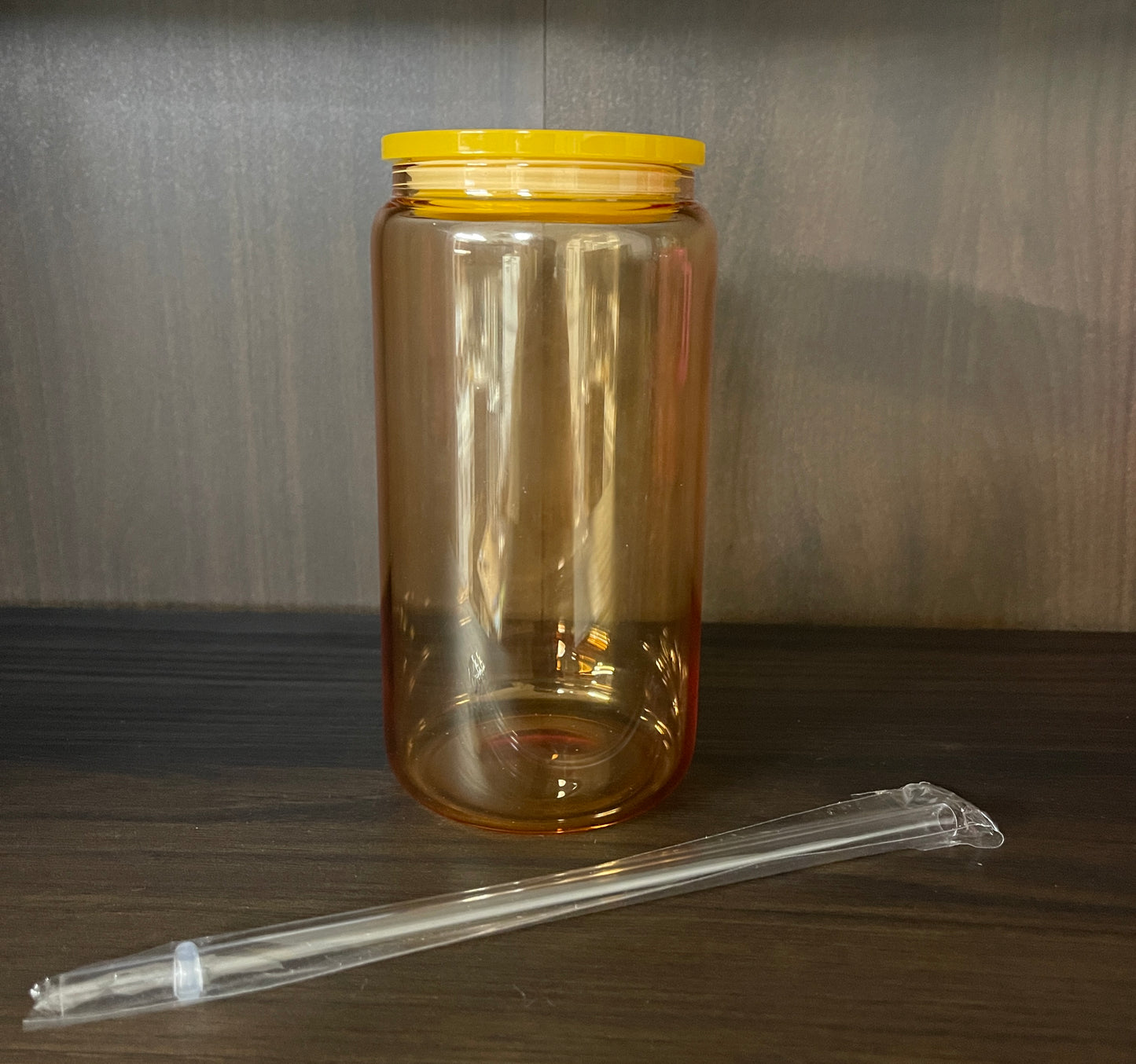 Final Sale Blank Yellow Jelly Glass *add wrap separately* 106