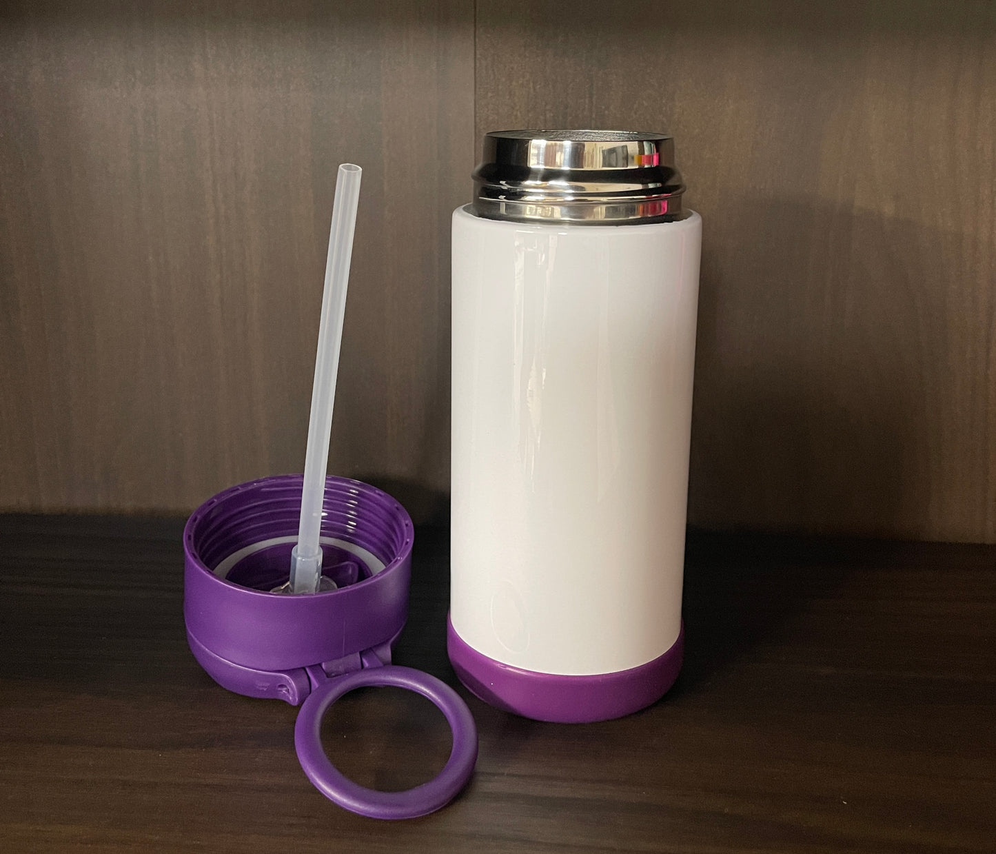 Final Sale Blank Kids Purple/White Stainless Steel *add wrap separately* 104