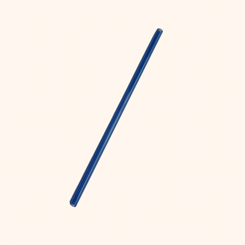 10” Blue Straight Glass Straw (Discounted pricing with cup purchase ONLY)