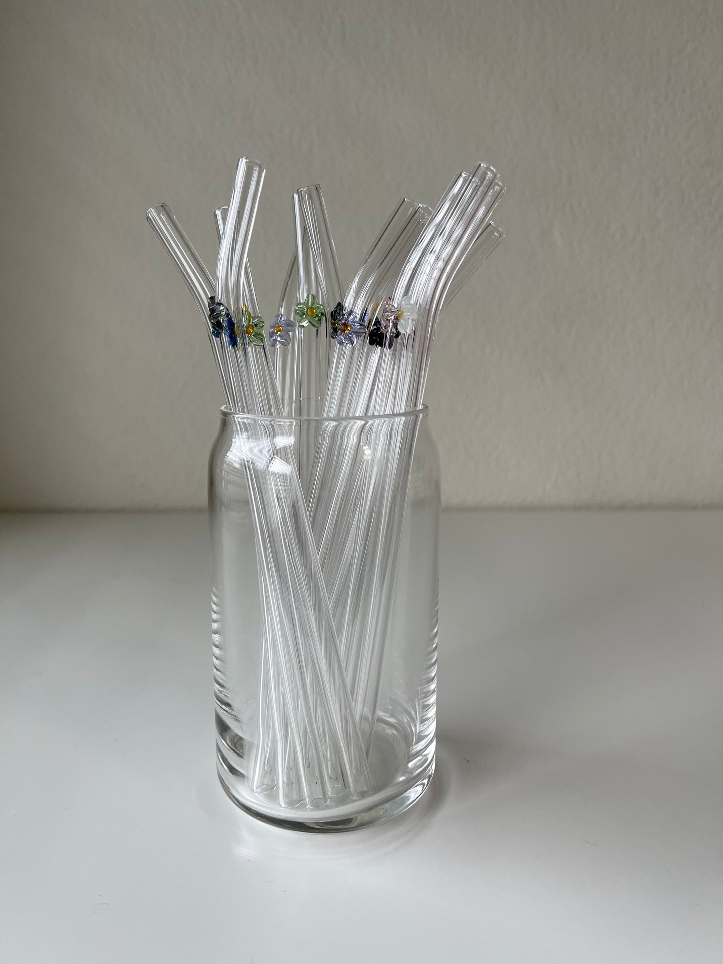 Flower Glass Straw