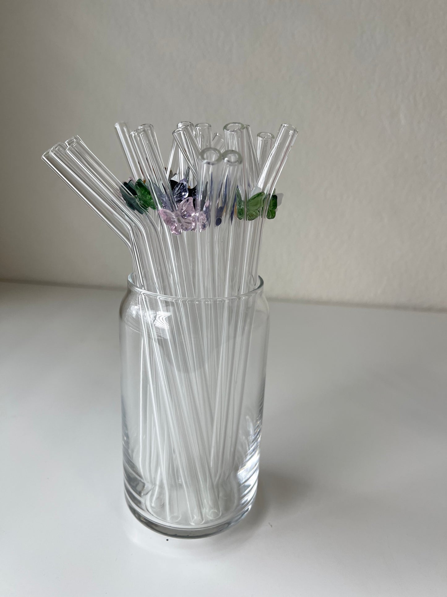 Butterfly Glass Straw