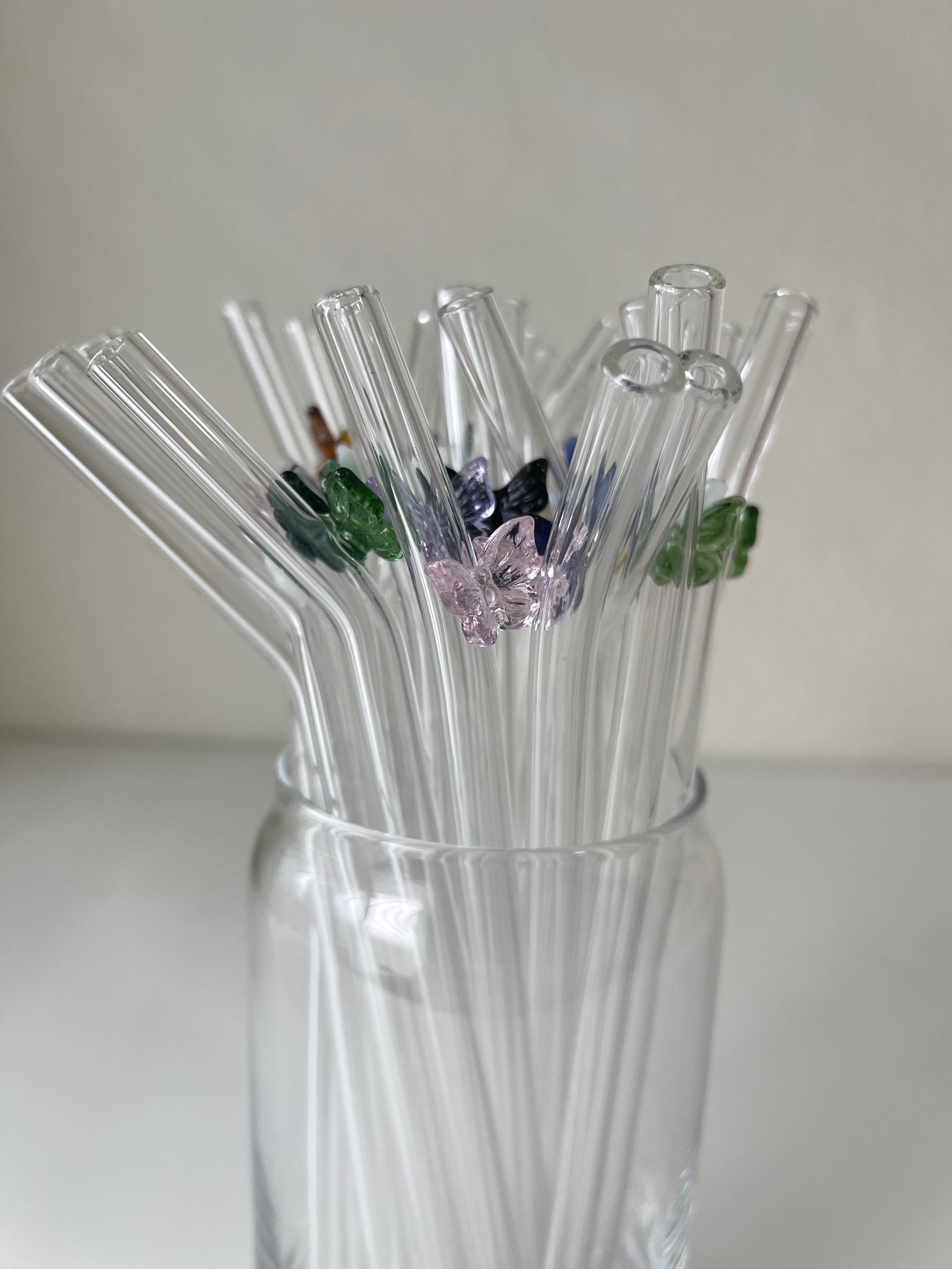 Butterfly Glass Straw