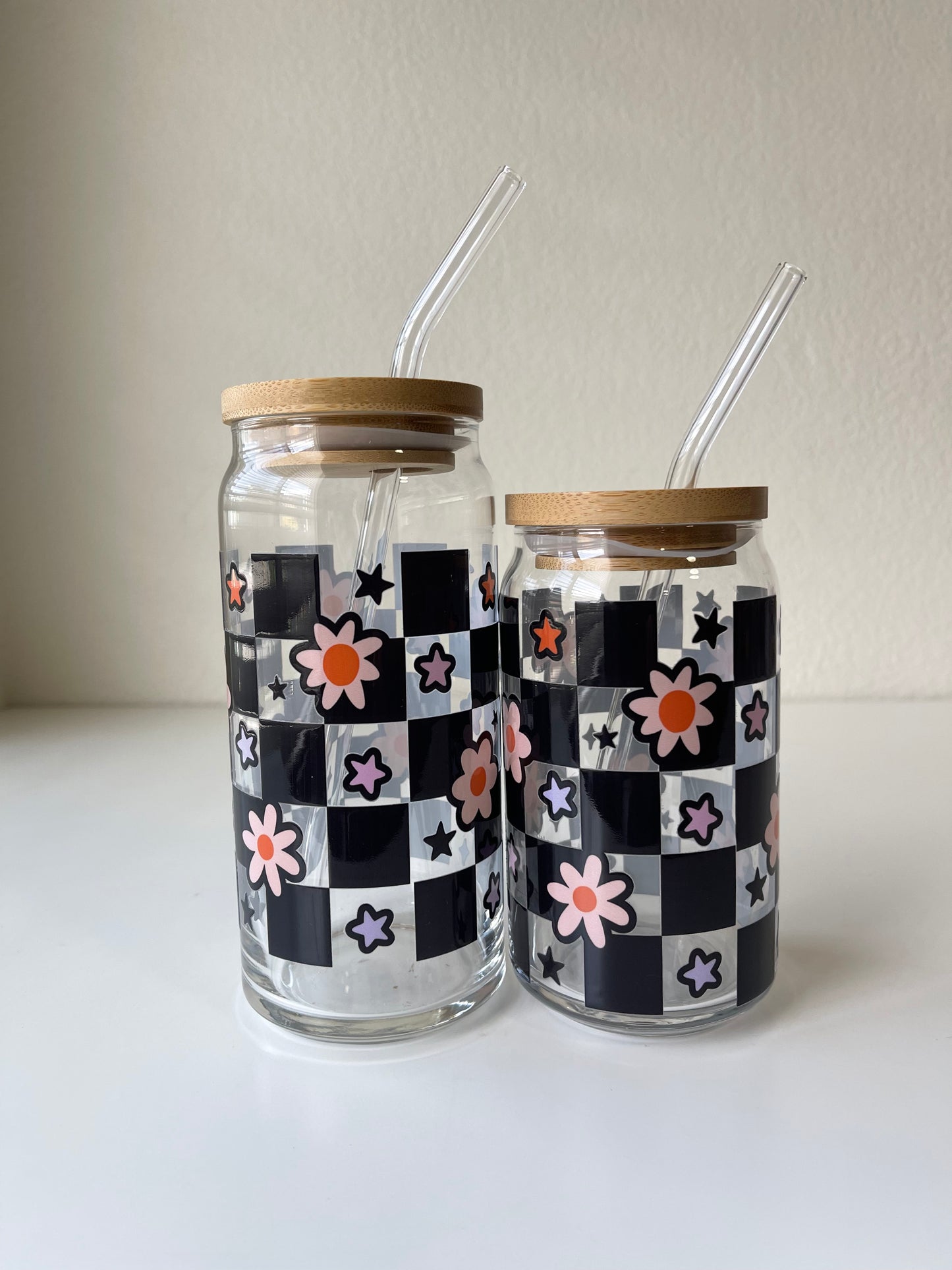 Halloween flower vibes checkered