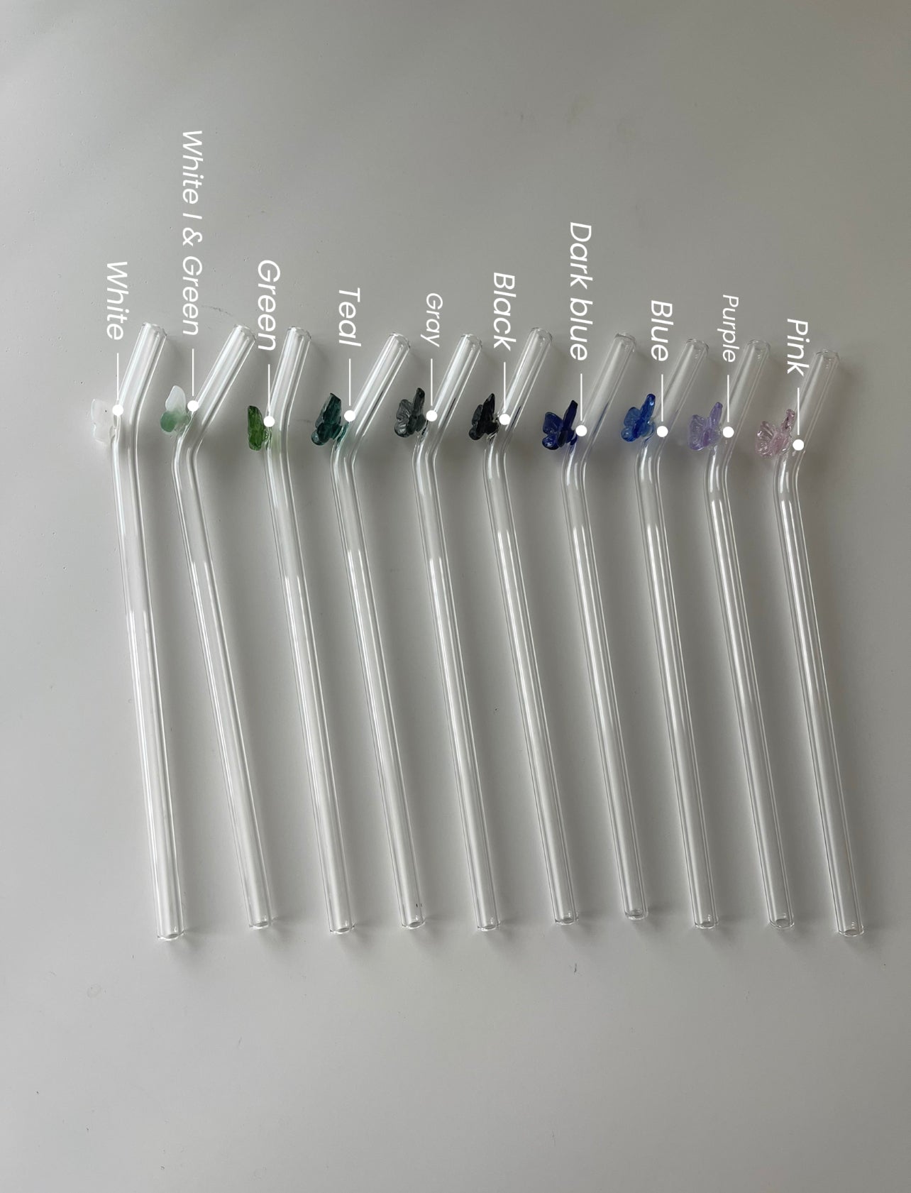 Butterfly Glass Straw