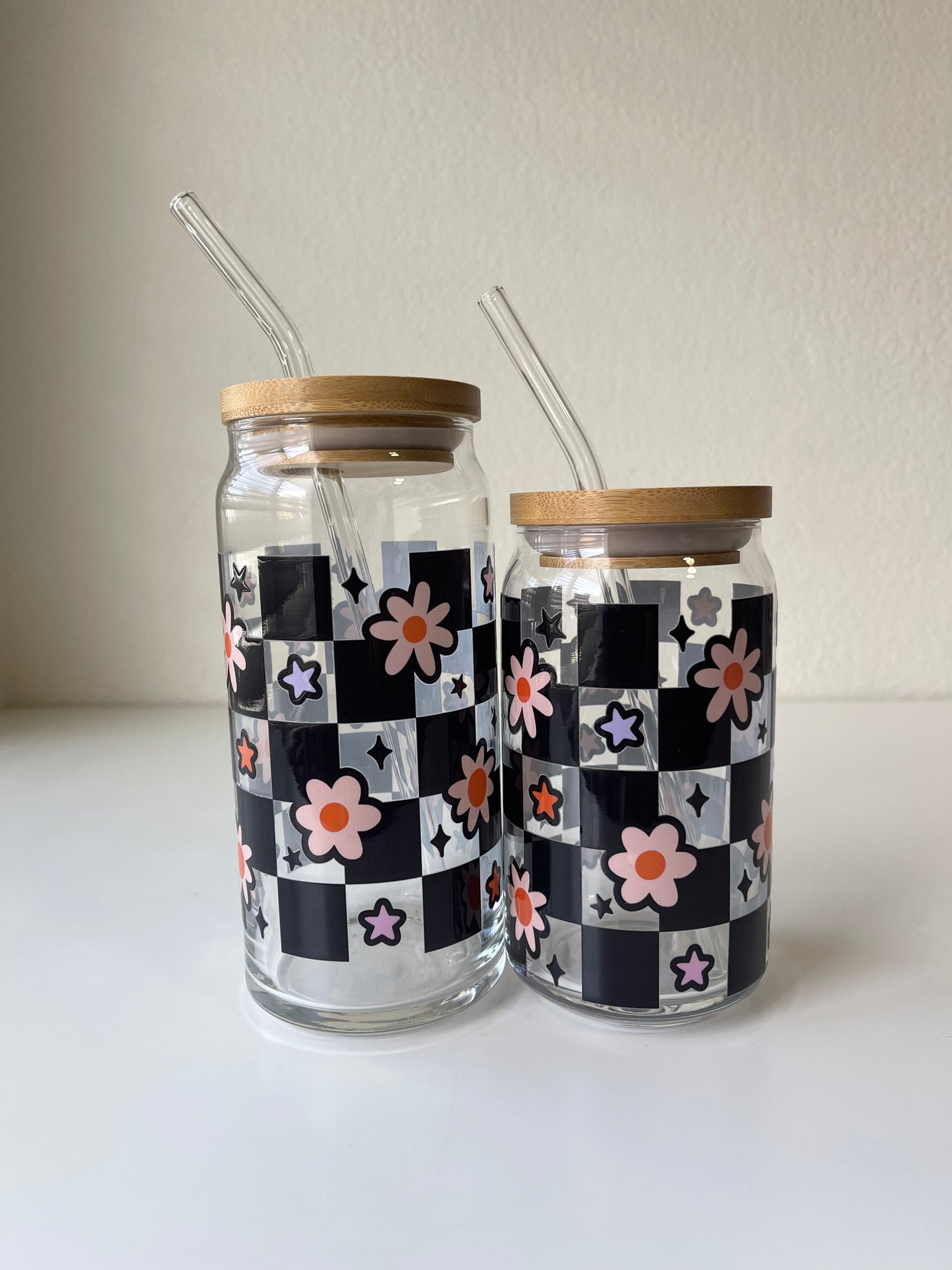 Halloween flower vibes checkered