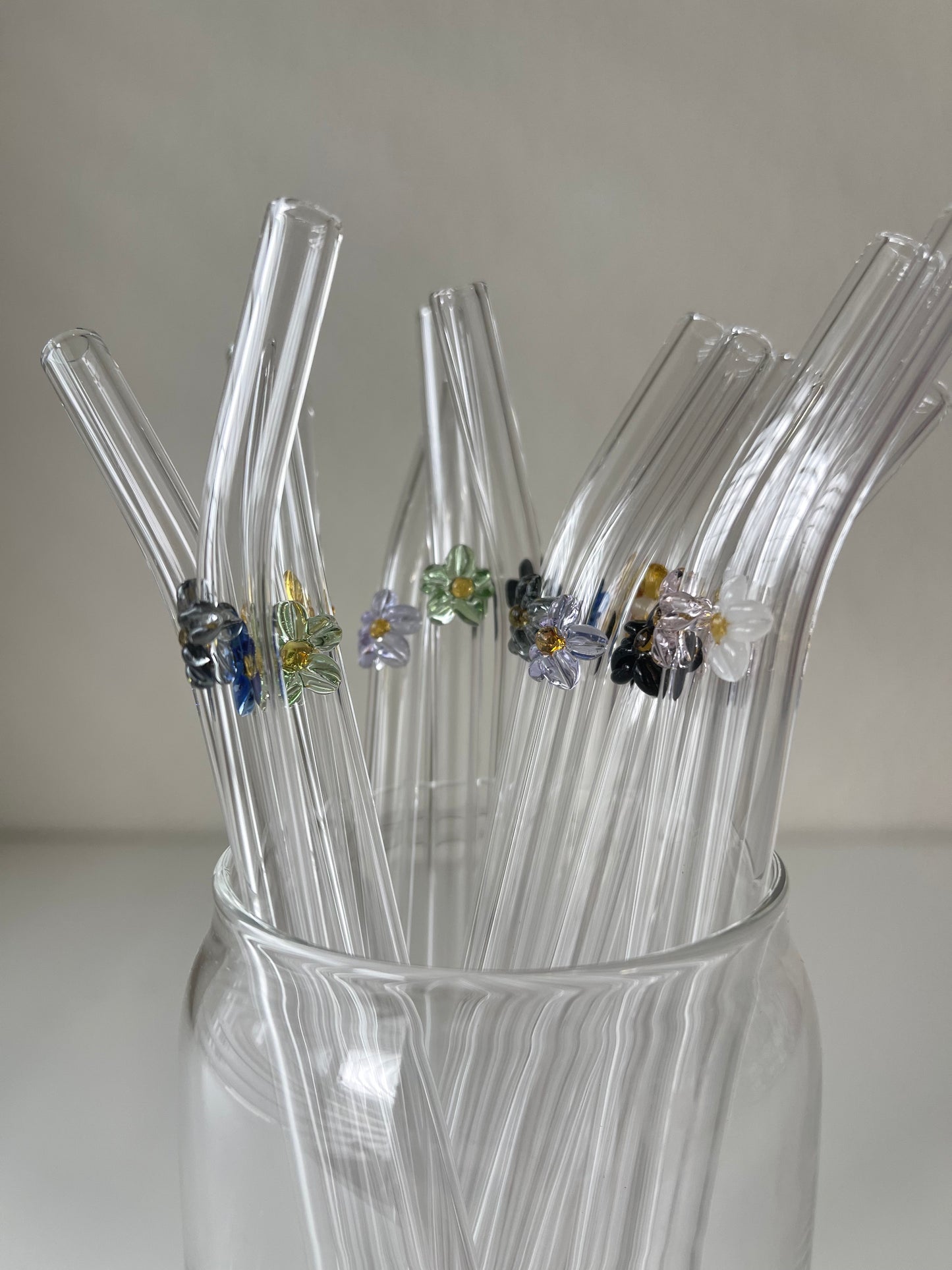 Flower Glass Straw
