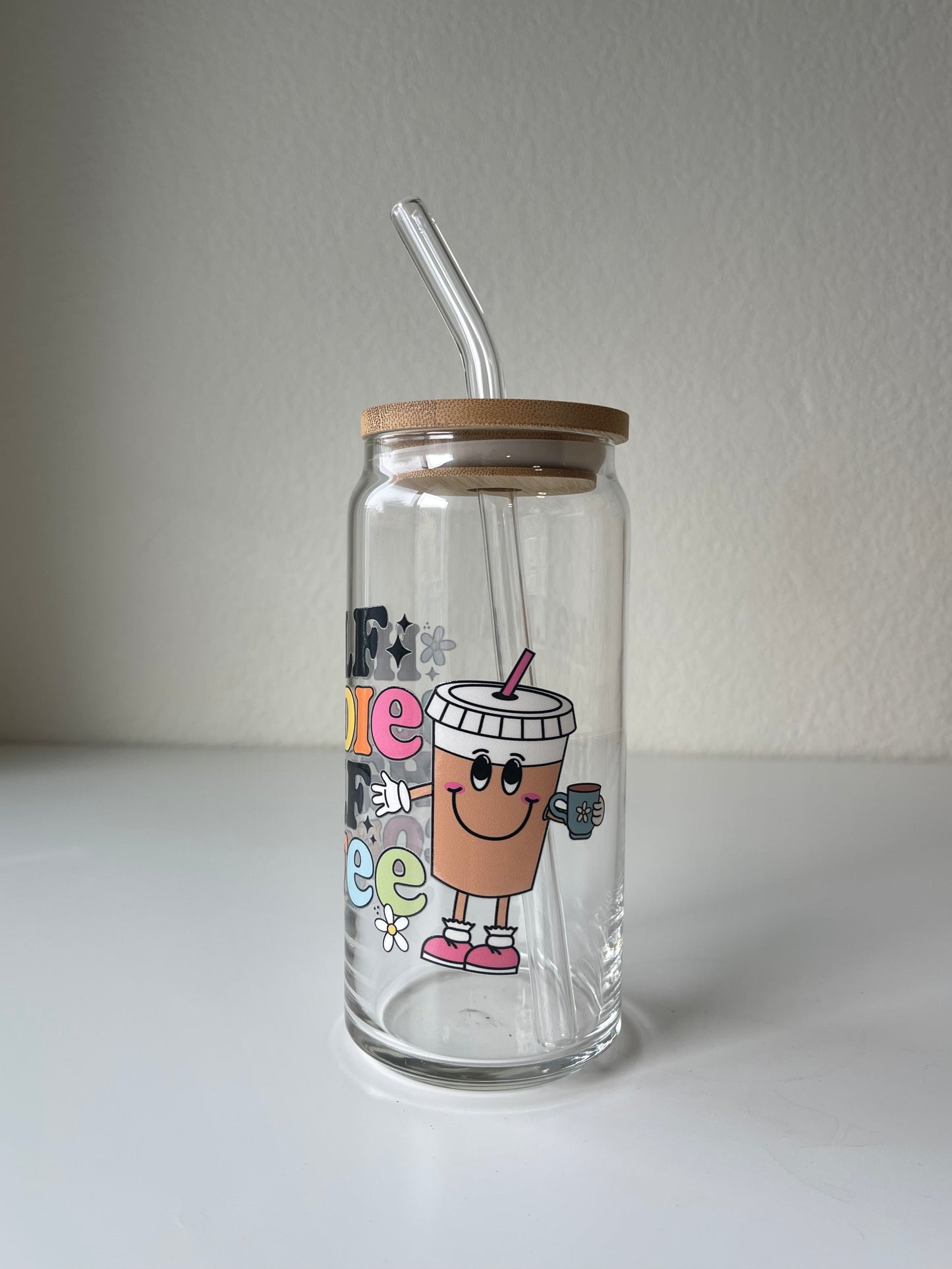 Half baddie half coffee decal