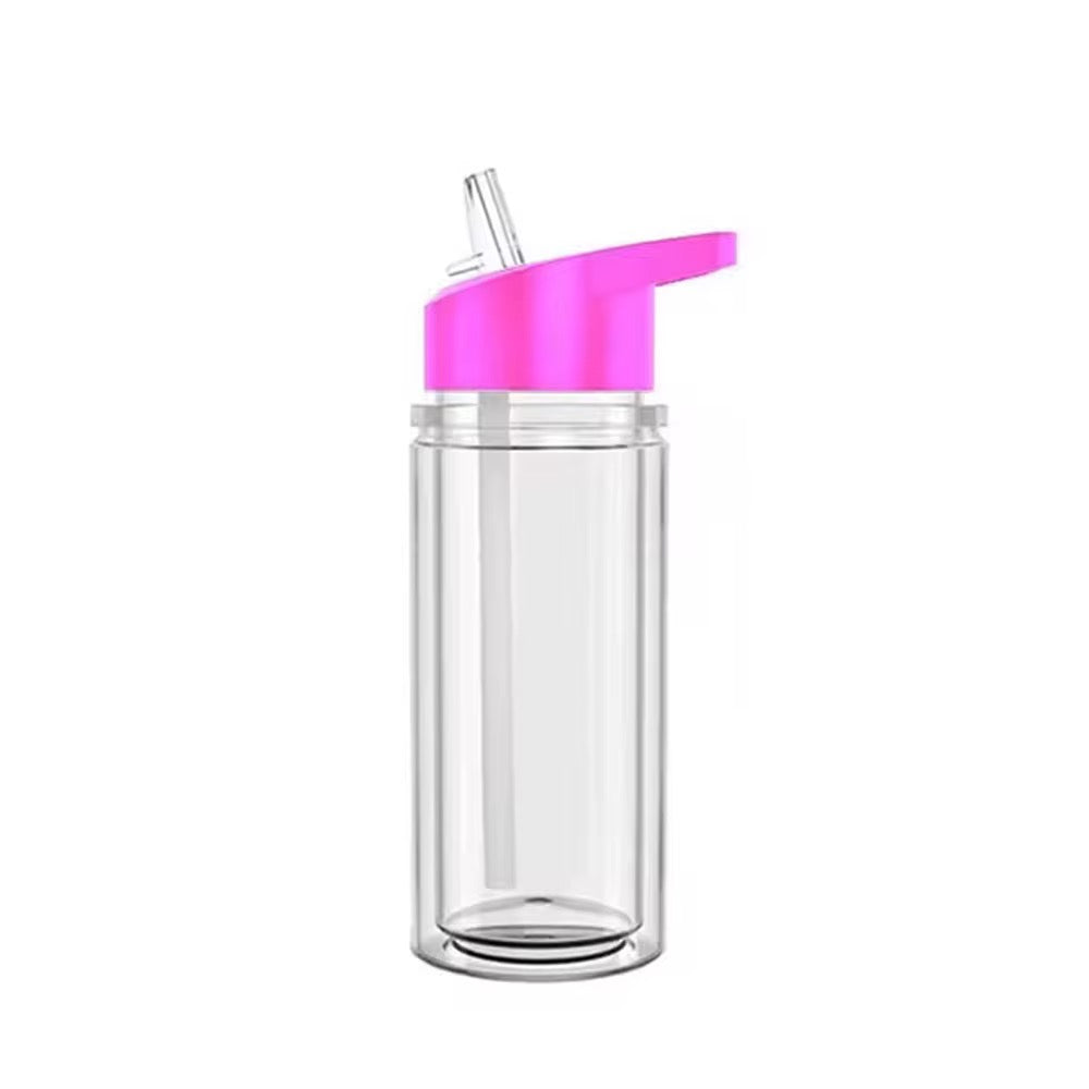 Hot Pink Lid 10oz Acrylic/Plastic Kids Snowgloble