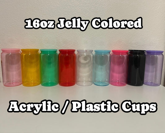 Jelly Acrylic Plastic Cups 16oz