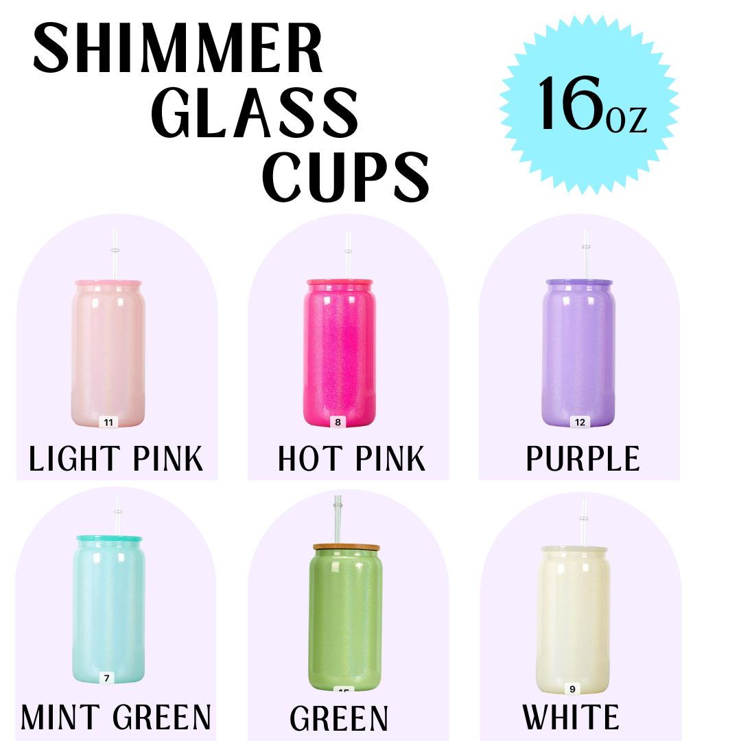 Shimmer 16oz Glass Cups