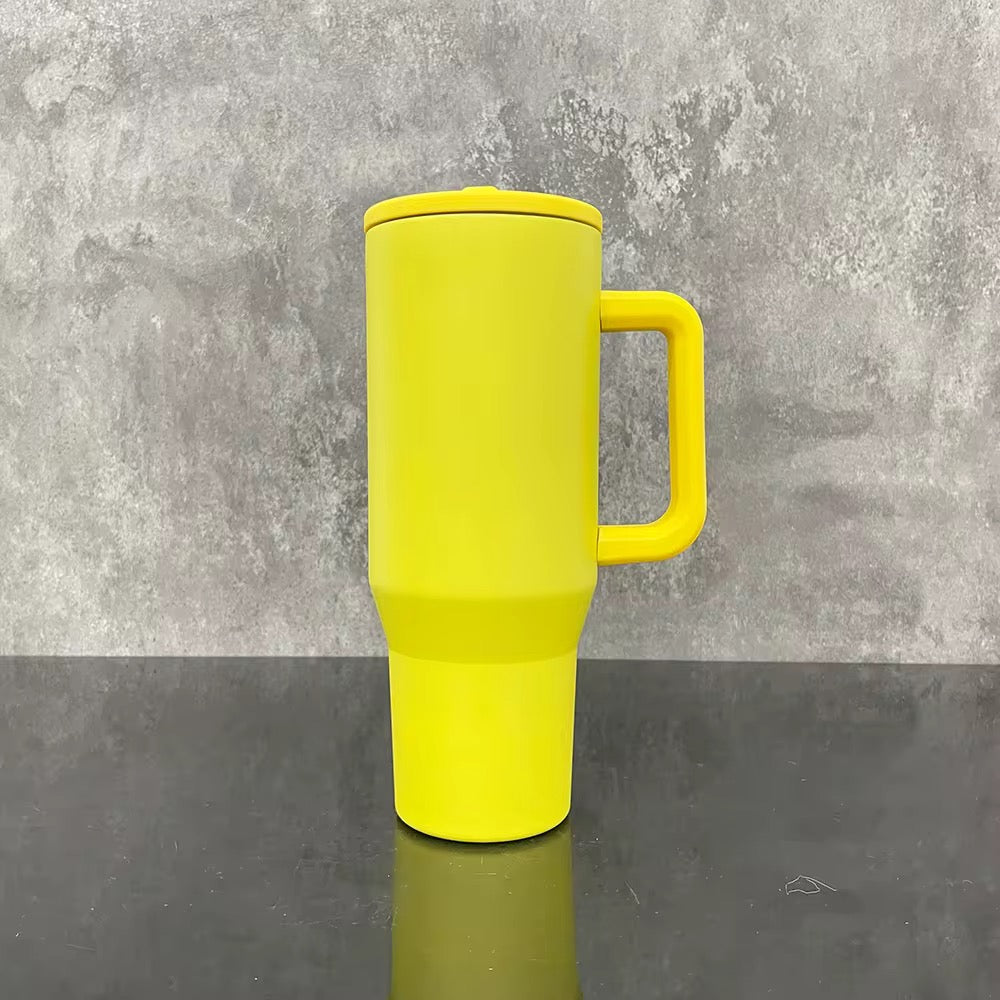 40oz Stainless Steel Matte Tumbler w/ Handle