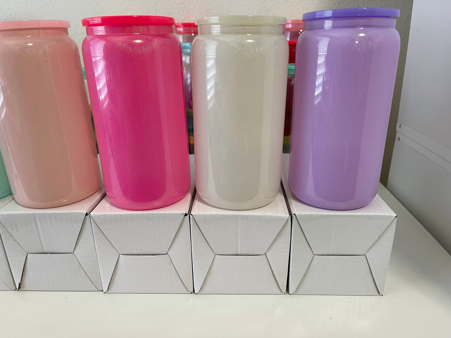 Shimmer 16oz Glass Cups