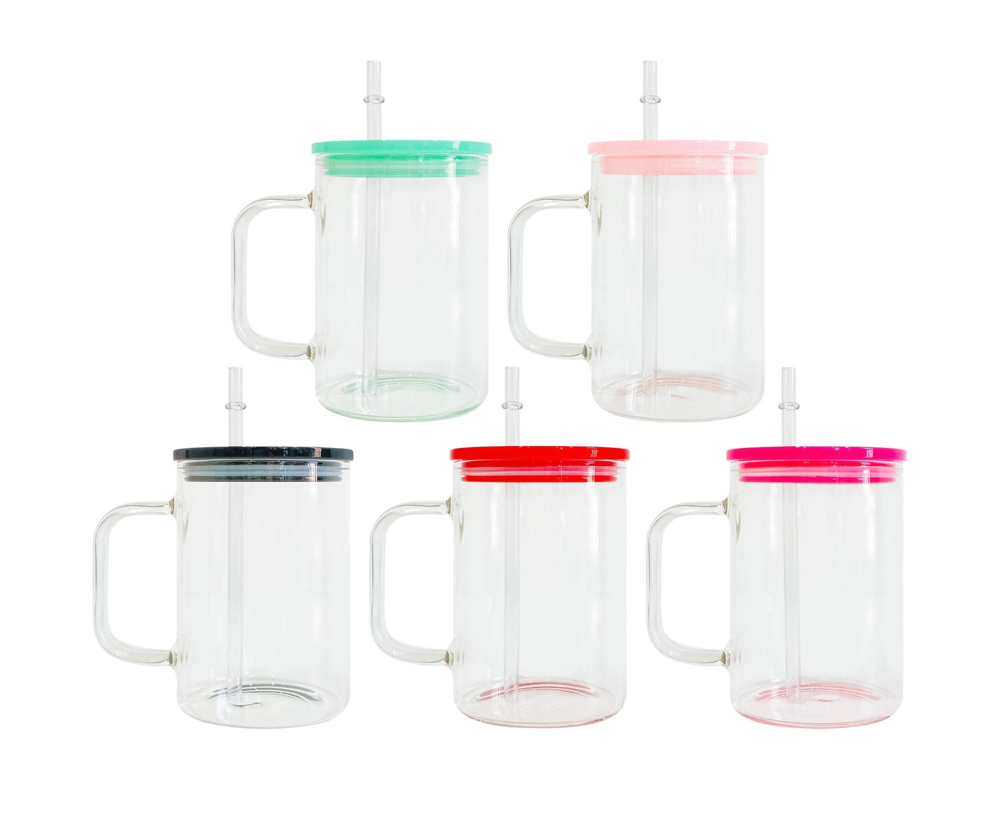 17oz Clear Glass Mugs