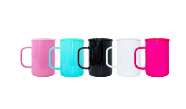 NEW! 17oz Glossy Solid Glass Mugs