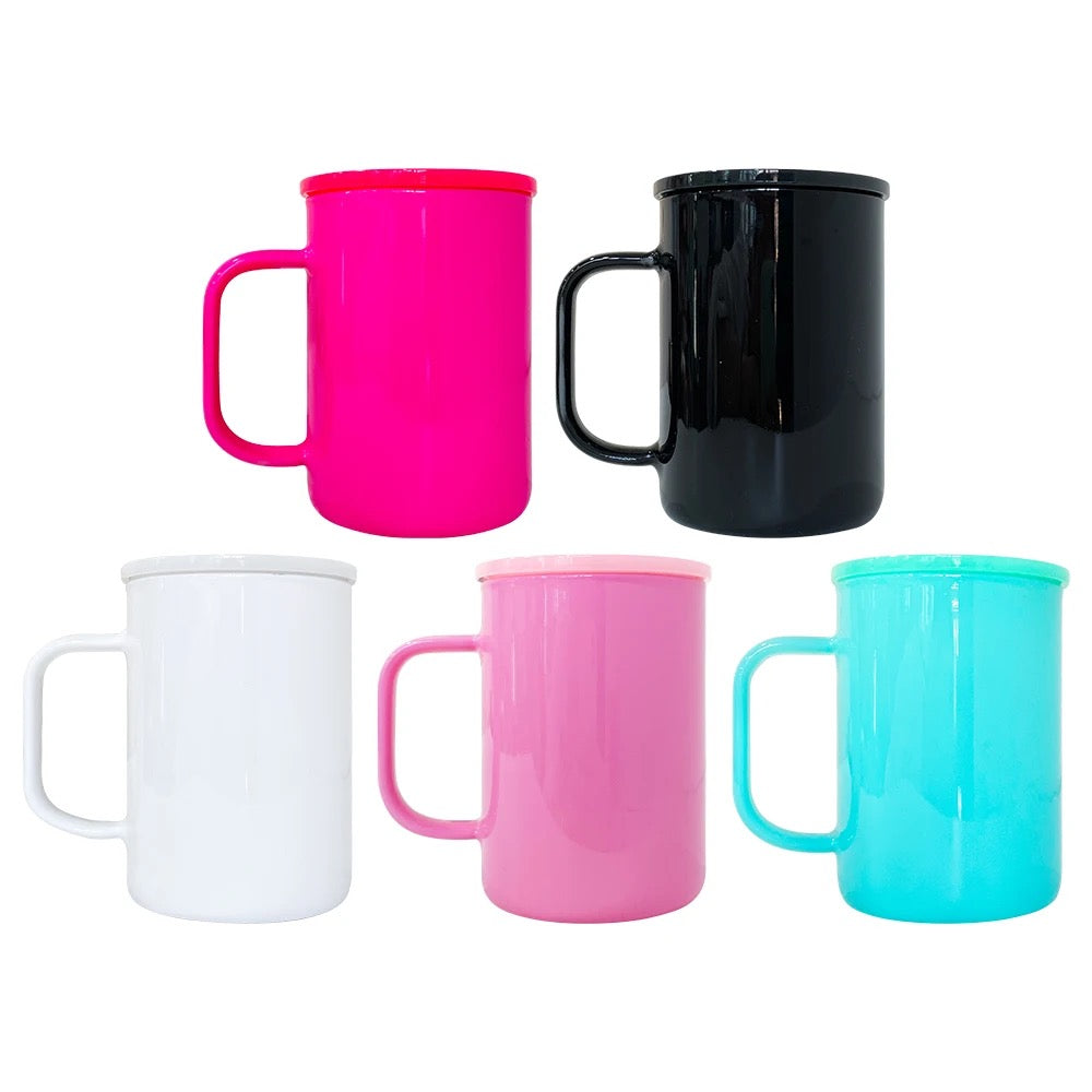 NEW! 17oz Glossy Solid Glass Mugs