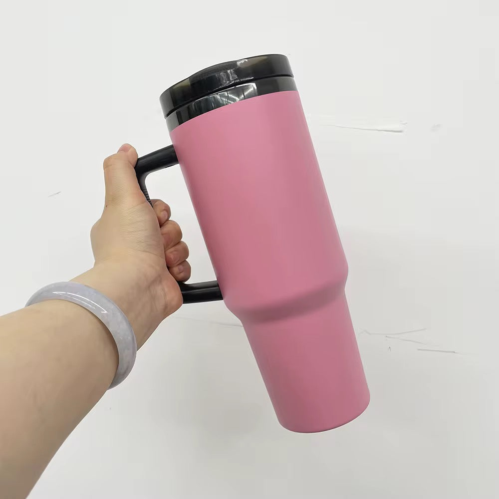 40oz Stainless Steel Matte Tumbler w/ Handle