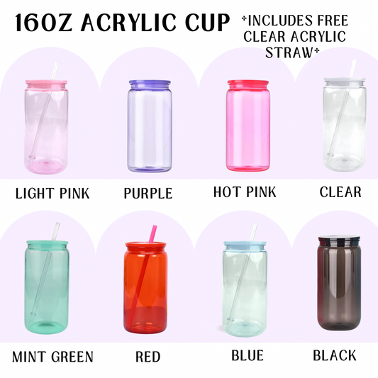 16oz Acrylic/Plastic Cup S