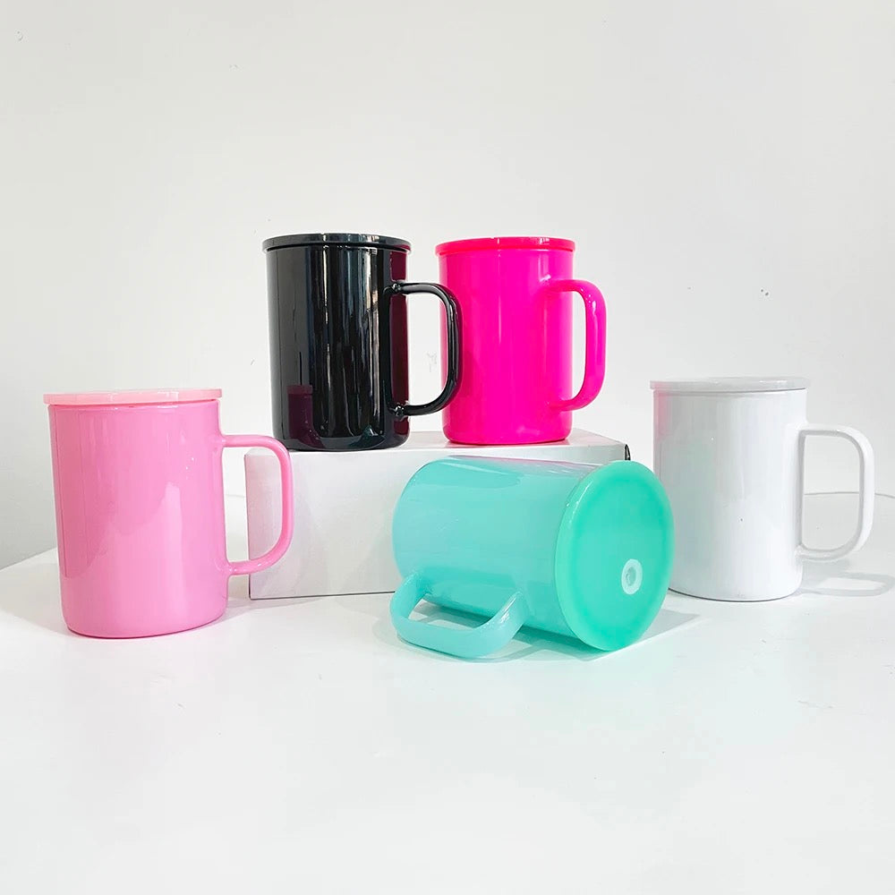 NEW! 17oz Glossy Solid Glass Mugs