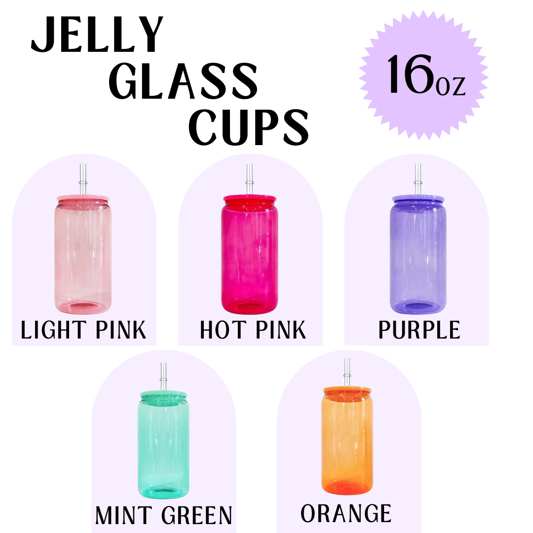 Jelly 16oz Glass Cups (Most Popular)