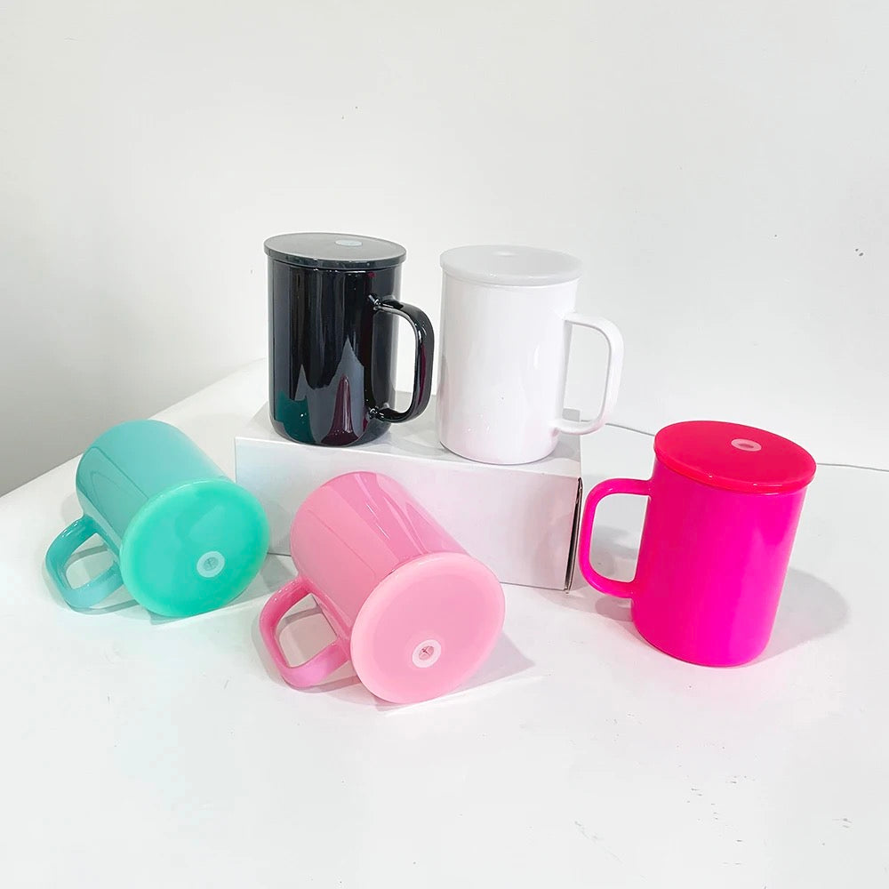 NEW! 17oz Glossy Solid Glass Mugs