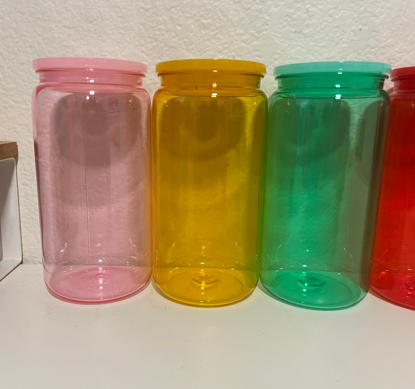 Jelly Acrylic Plastic Cups 16oz