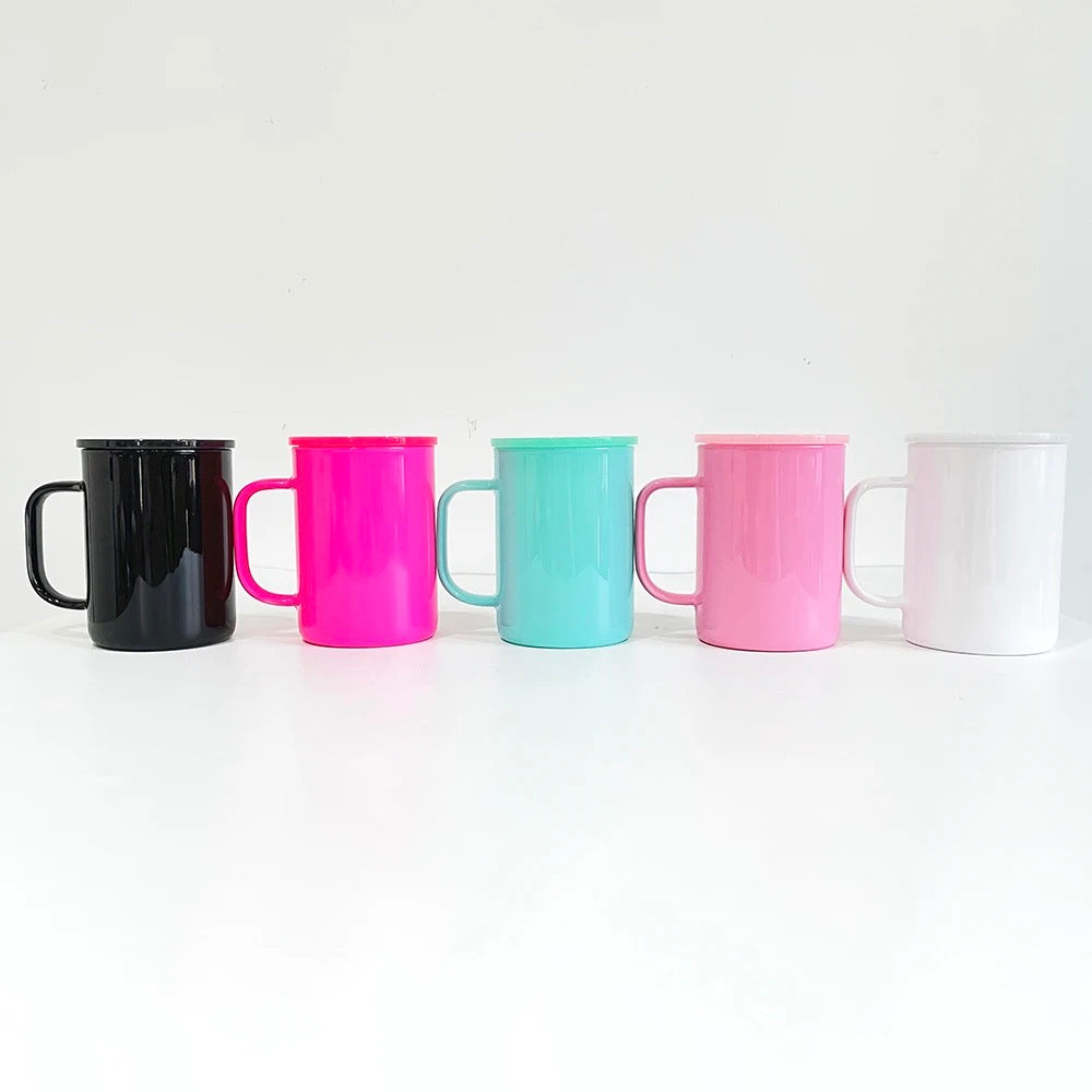 NEW! 17oz Glossy Solid Glass Mugs