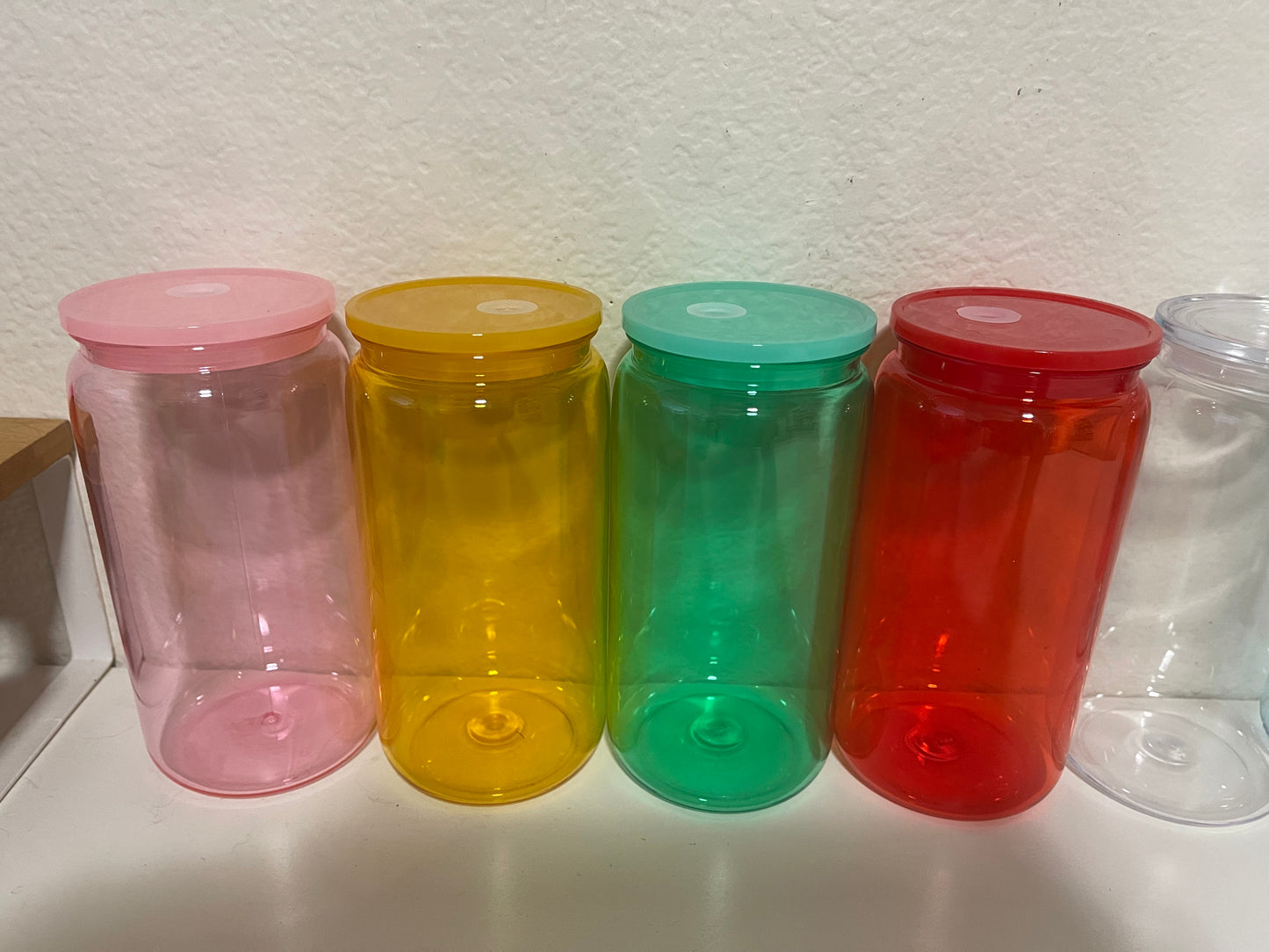 Jelly Acrylic Plastic Cups 16oz