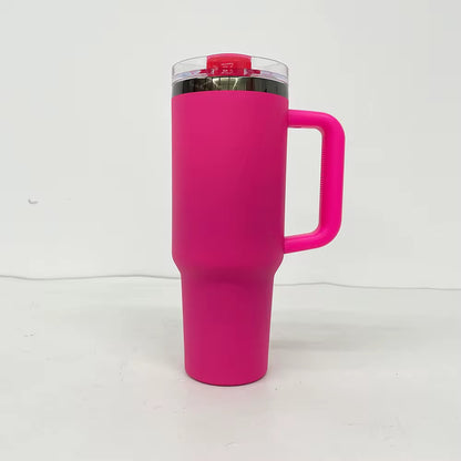 40oz Stainless Steel Matte Tumbler w/ Handle