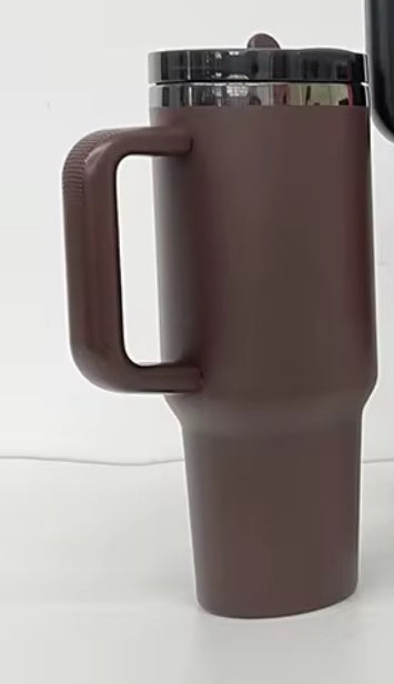 40oz Stainless Steel Matte Tumbler w/ Handle