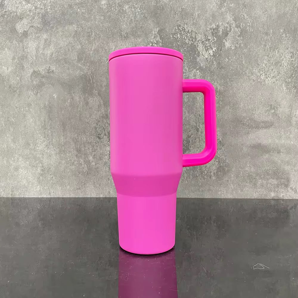 40oz Stainless Steel Matte Tumbler w/ Handle