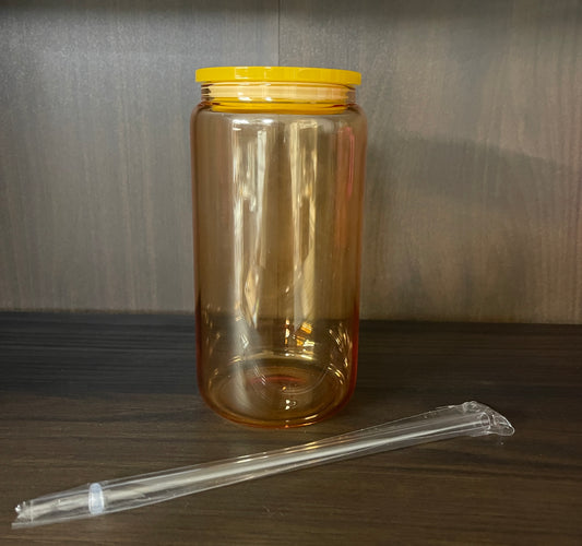 Final Sale Blank Yellow Jelly Glass *add wrap separately* 106