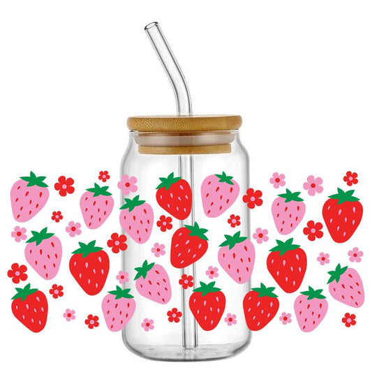 Pink strawberries
