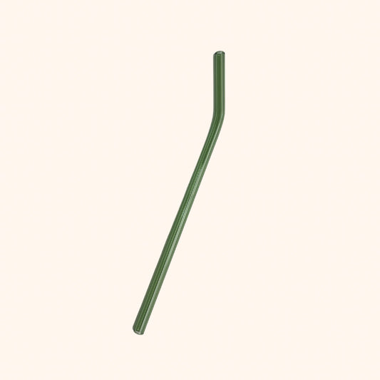 10” Green Bent Glass Straw (Discounted pricing with cup purchase ONLY)